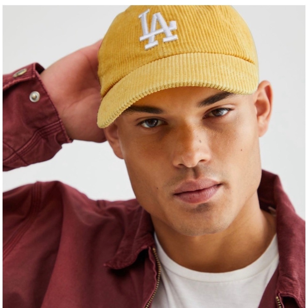 '47 Brand LA Dodgers Corduroy Adjustable Dad Hat Cap Mustard Yellow MLB OSFA